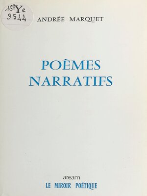 cover image of Poèmes narratifs